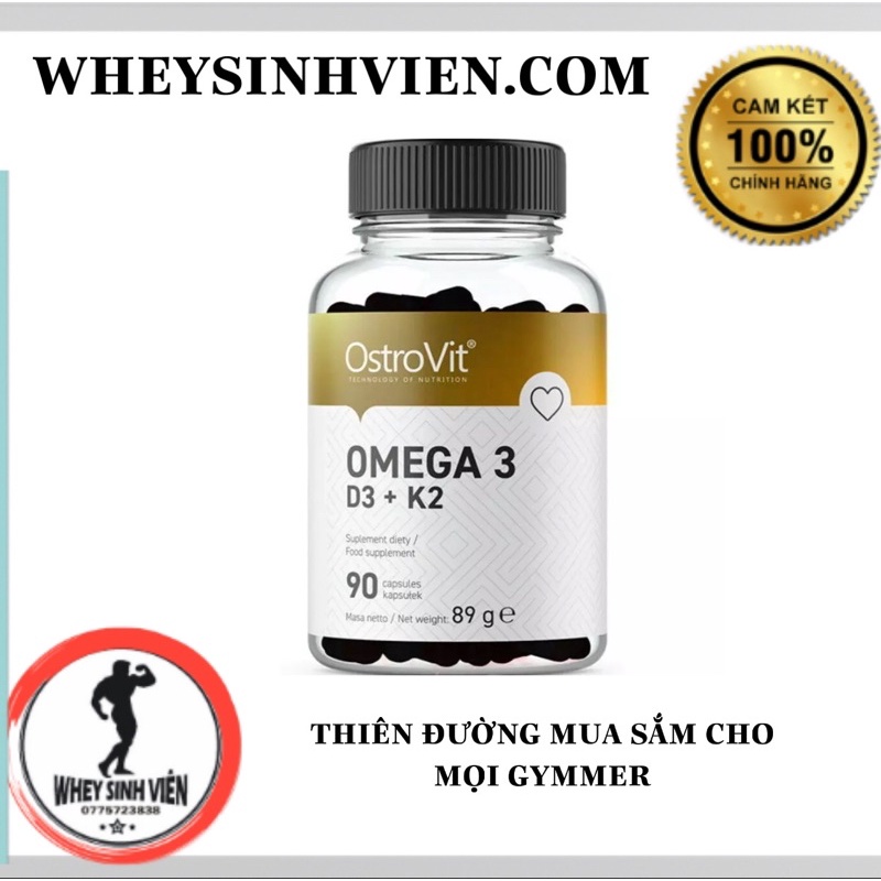 Ostrovit Viên Uống Bổ Sung Omega 3 D3 K2 - Tăng Cường Sức Khỏe TẠI WHEYSINHVIEN.COM WHEY SINH VIÊN