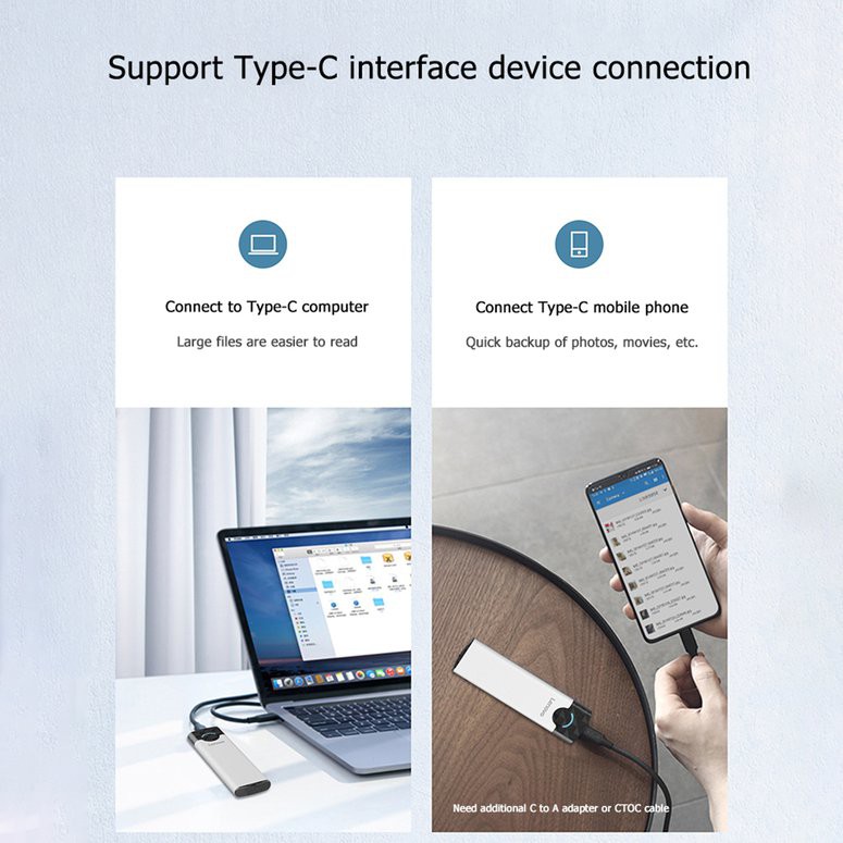 Vỏ Ổ Cứng Ssd Lenovo M-01 M2 Ssd Usb 3.1 Gen2 Type C | BigBuy360 - bigbuy360.vn