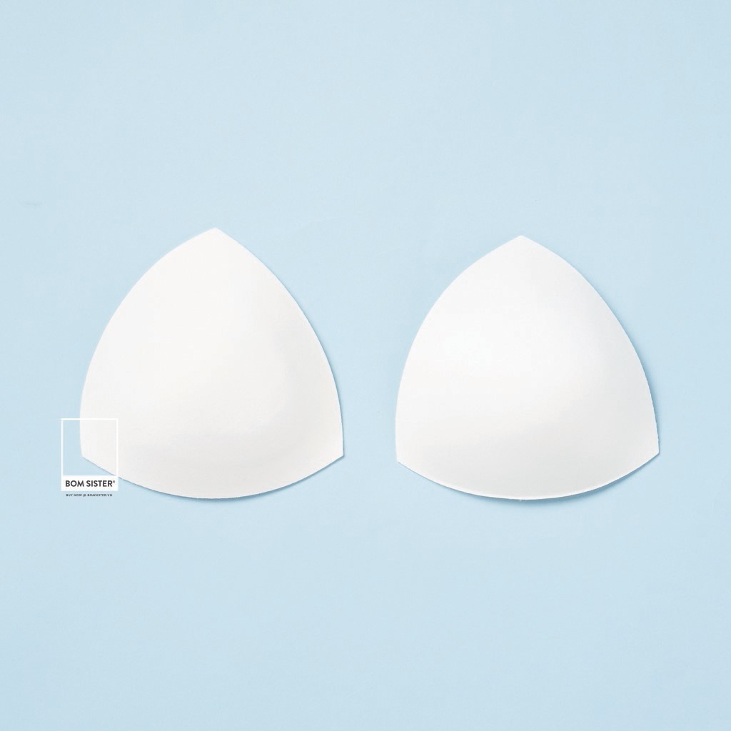 Cặp mút vải độn tam giác màu trơn BOM SISTER MD01