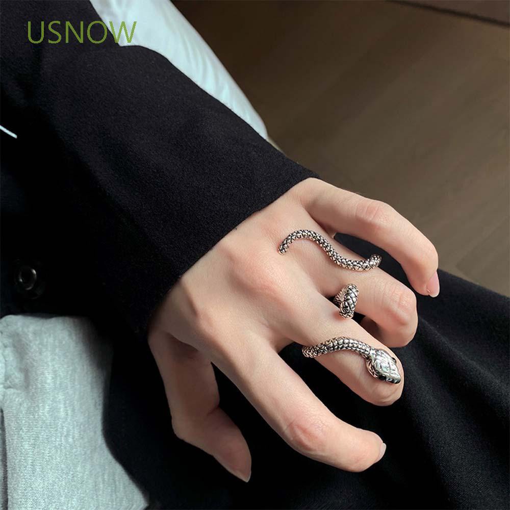 Nhẫn Hợp Kim Hình Rắn Phong Cách Gothic Cổ Điển Thời Trang Cho Nữ