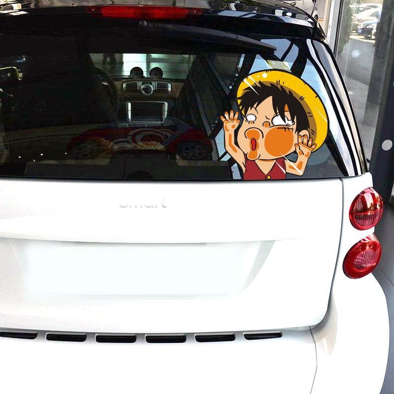 Một Mảnh! ⚡ Đề Can Phản Quang Chống Thấm Nước Hình Luffy Chopper Trang Trí Xe Hơi Xe Máy