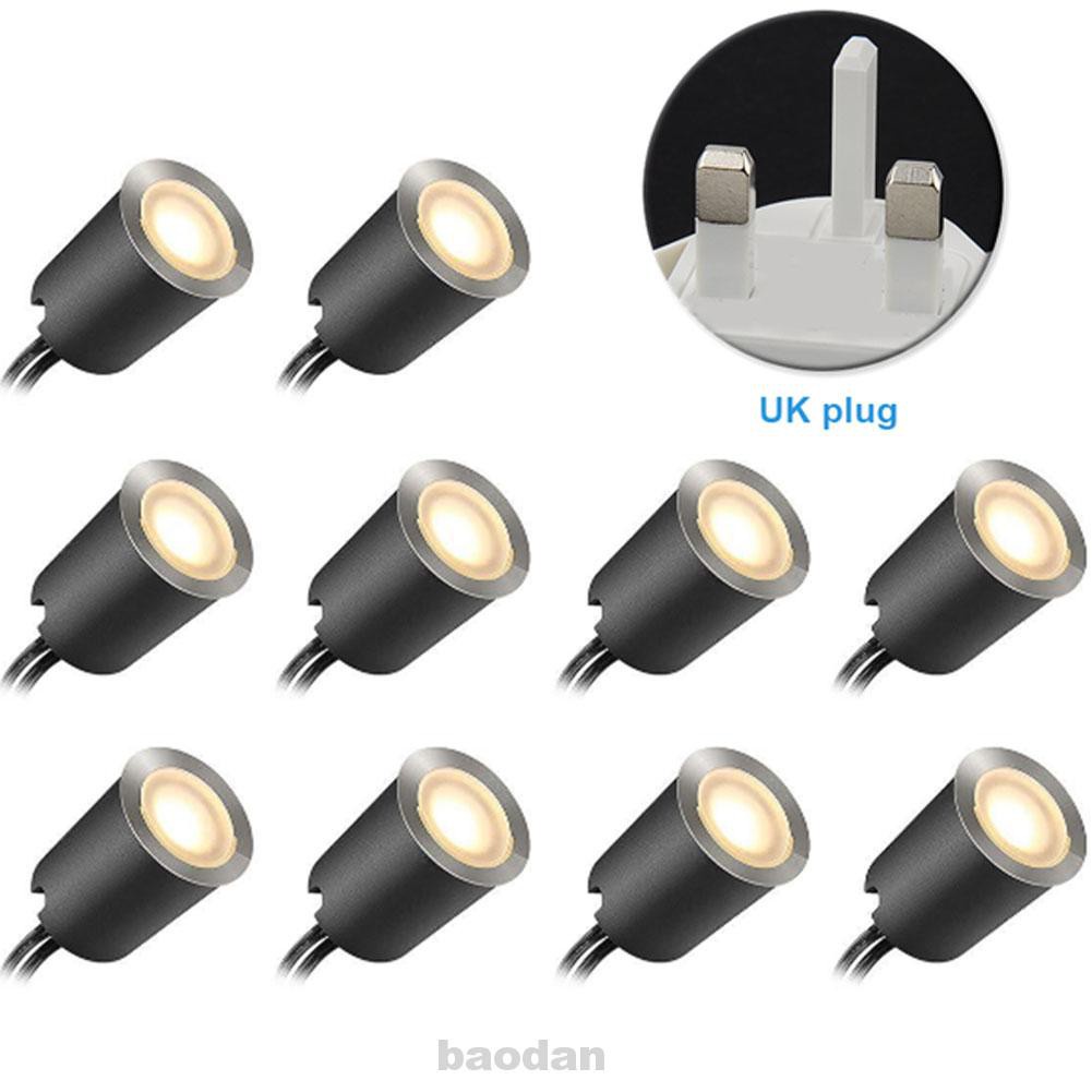 10pcs ABS Home Decor Warm White Outdoor Lighting Waterproof Garden With Protecting Shell Kitchen Skirting Decking Light