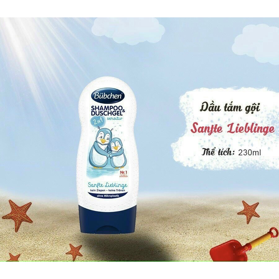 Sữa tắm gội cho bé - Sữa tắm cho trẻ sơ sinh Bubchen đủ hương 230ml nội địa Đức