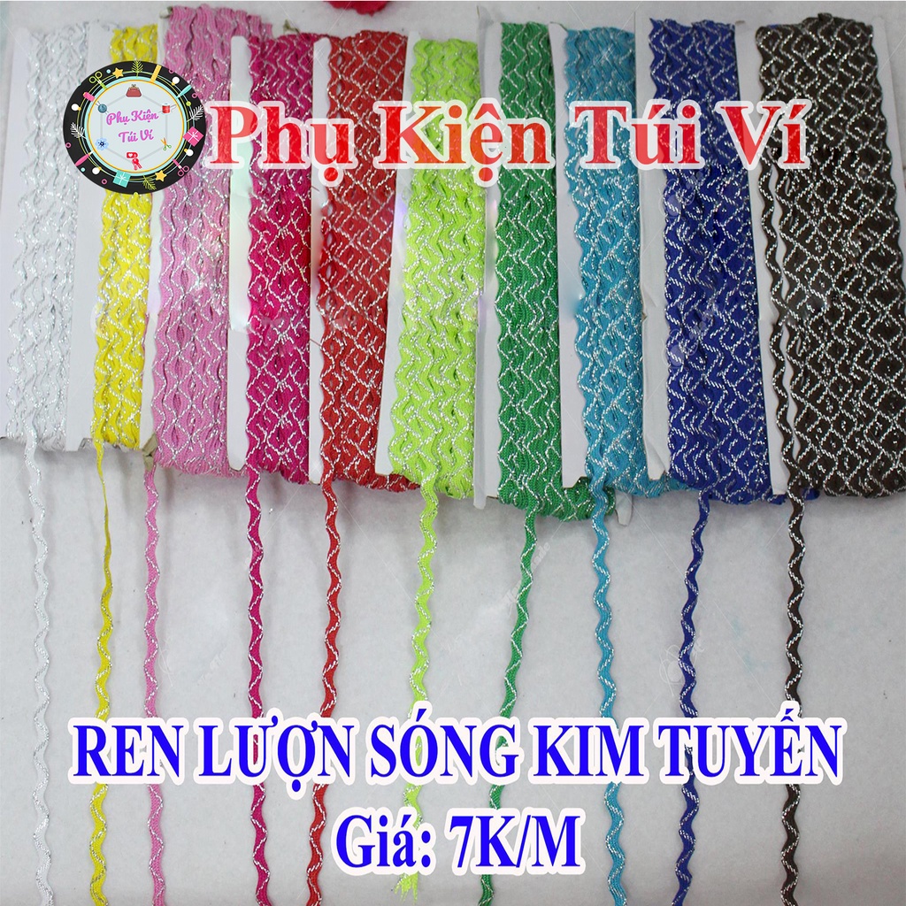 Dây Ren Lượn Sóng Kim Tuyến (8k/mét)