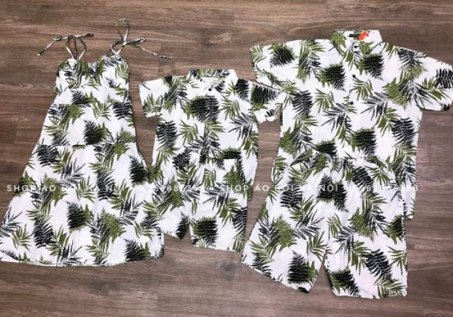 Set đôi đi biển, set hoa quả đi biển  chất đũi