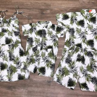 Set đôi đi biển, set hoa quả đi biển  chất đũi