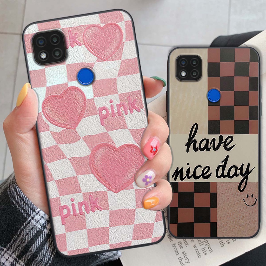 Ốp Xiaomi Redmi 9C caro trái tim cá tính, thời trang siêu đẹp, siêu phong cách