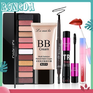 [Hàng mới về] Set mỹ phẩm trang điểm bảng phấn mắt + Mascara + kem BB + chì kẻ mày + son môi đa năng