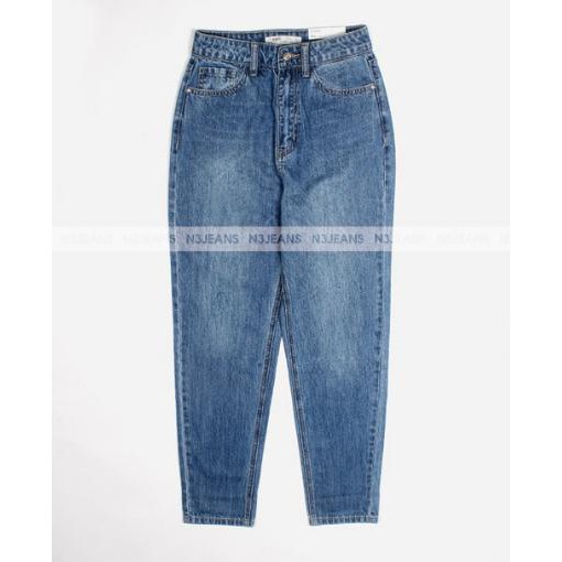 Quần baggy jean nữ lưng cao, xanh trơn xịt thời trang nhẹ, LB125 LB Jean Fashion | BigBuy360 - bigbuy360.vn