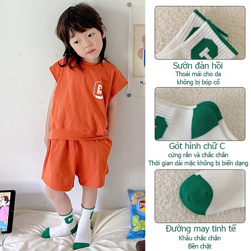 Cheerful Mario 4 cặp Bé trai bé gái Vớ bông Babyboy Babygirl Cartoon Kids Socks