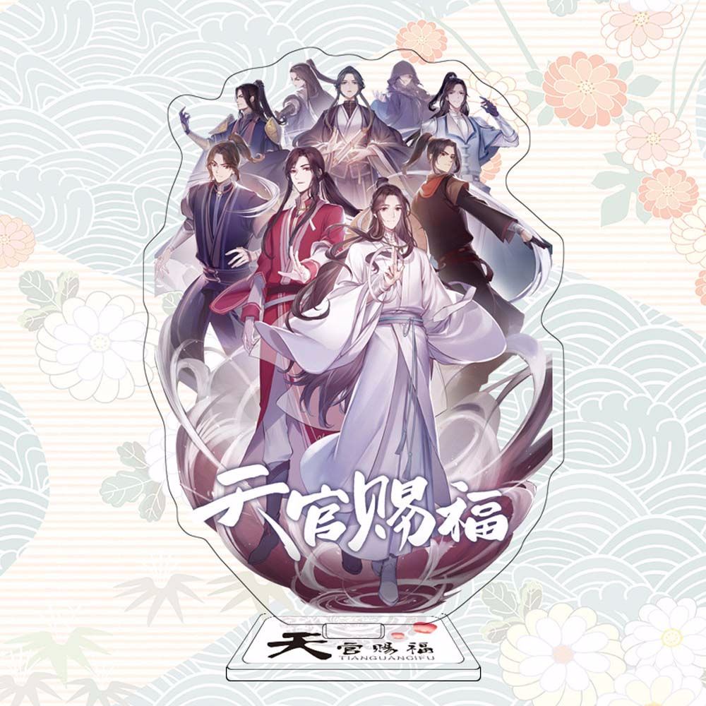 Mô hình nhân vật Tian Guan Ci Fu Xie Lian bằng acrylic dễ thương có giá đỡ trưng bày