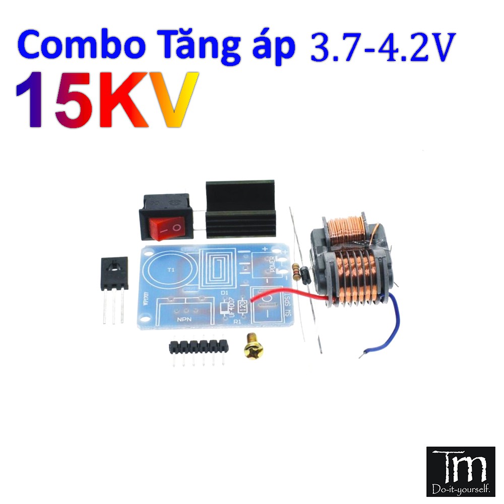 Combo Mạch Tăng Áp Kích Điện 15KV 3.7-4.2V