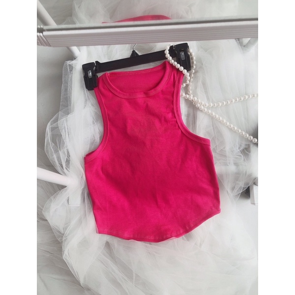 Áo ba lỗ croptop, áo sát nách vạt bầu chất thun thái cực đẹp(ảnh thật)