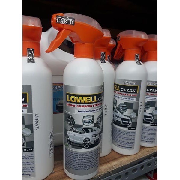 Lowell Clean - Tẩy ố đa năng kính, logo, nẹp mạ crom, lazang xe hơi , ô tô tặng kèm giấy lau.