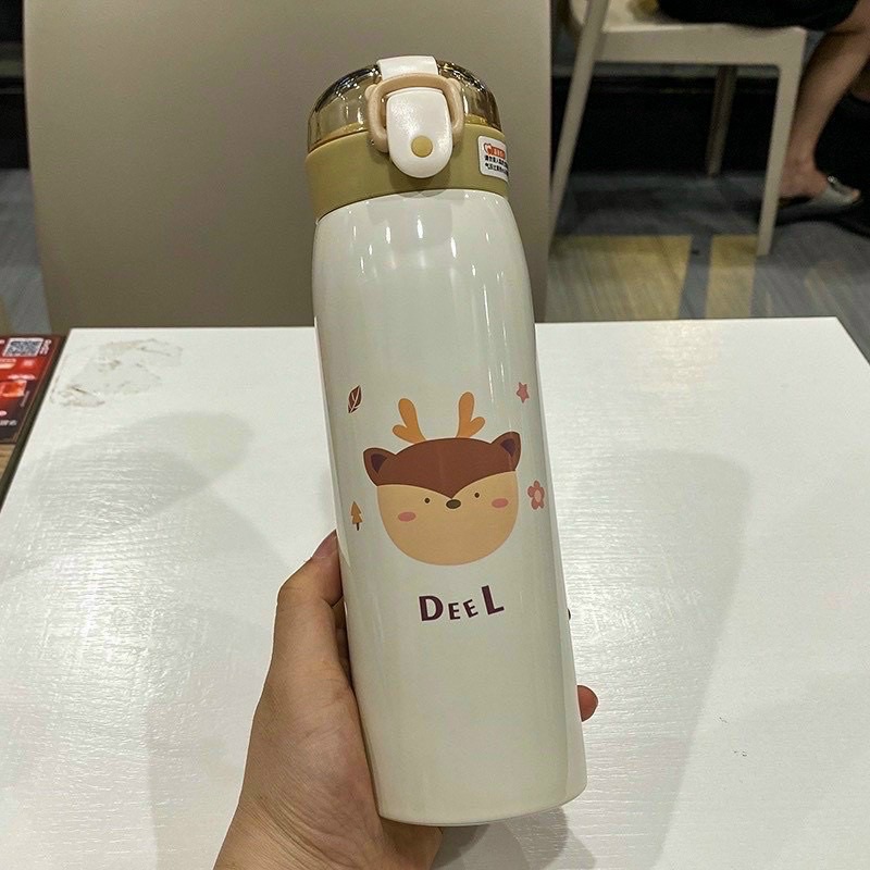 Bình Giữ Nhiệt Cute 500ml Họa Tiết Dễ Thương