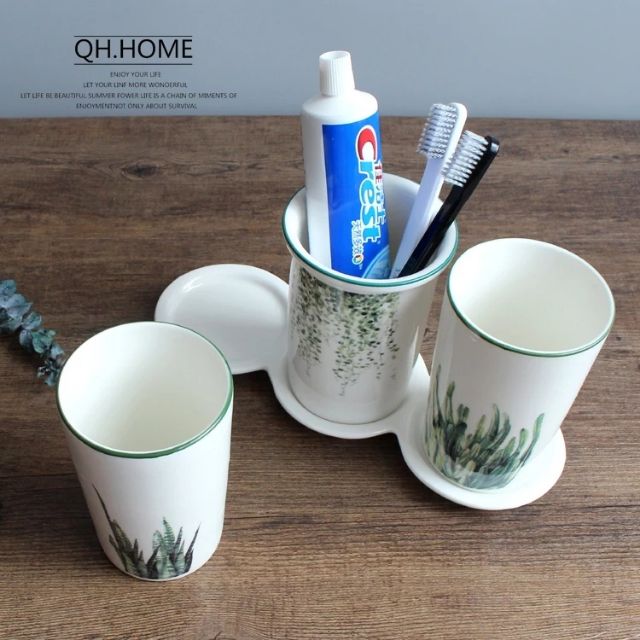 ORDER Set 3 cốc đựng kem đánh răng, bàn chải đánh răng | BigBuy360 - bigbuy360.vn