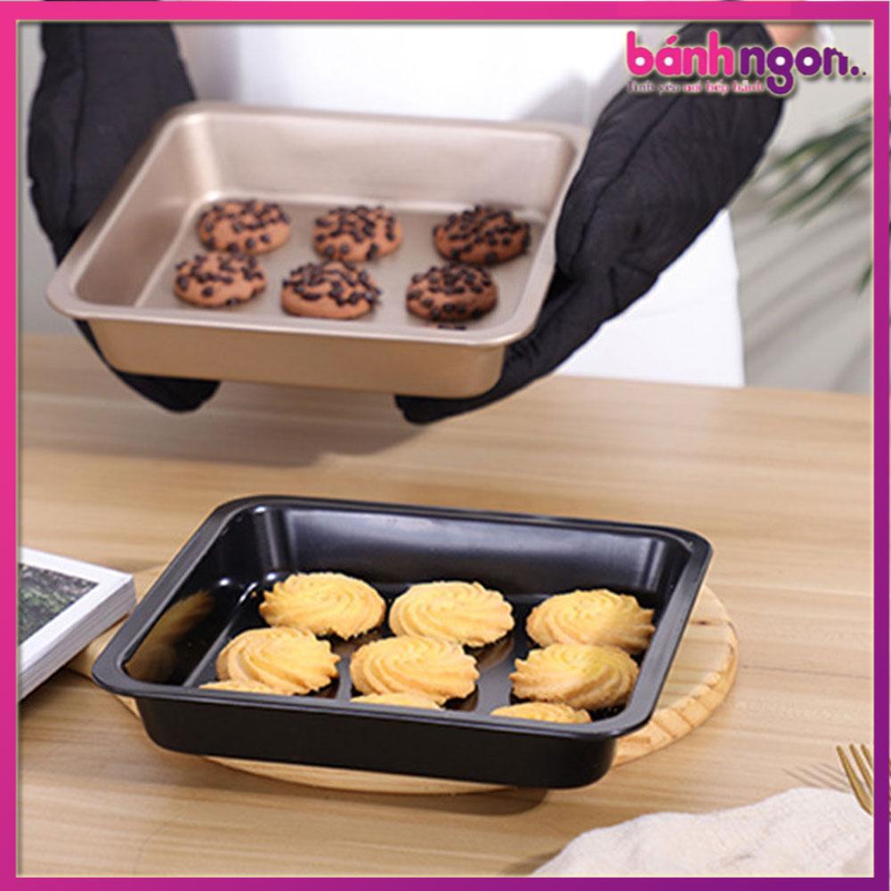 Vuông Không Dính 8 Inch Bánh Nướng Chảo Thép Carbon Khay Bánh Pizza Bánh Mì Bánh Khuôn Bánh Món Khay máy Nướng Dụng Cụ