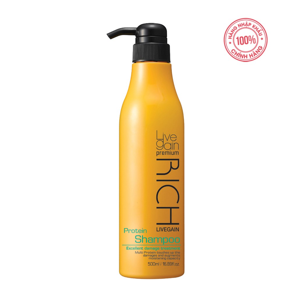 Dầu gội dưỡng chất Livegain Premium Rich Protein Shampoo 500ml Hàn Quốc