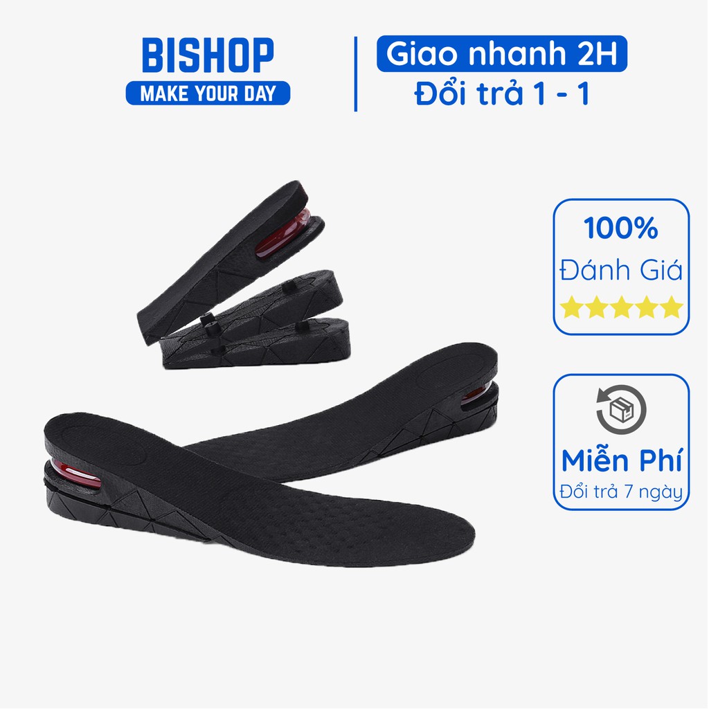 Lót Giày Tăng Chiều Cao Đệm Khí Nhựa PVC Cao Cấp Bishop