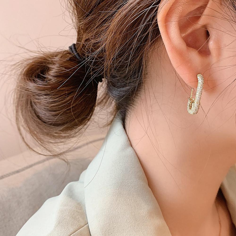 Bông Tai Dạng Kẹp Hình Giấy Nhám Thời Trang Dự Tiệc Cho Nữ Mờ|Khuyên Tai Hình Học Phong Cách Punk Cho Nữ