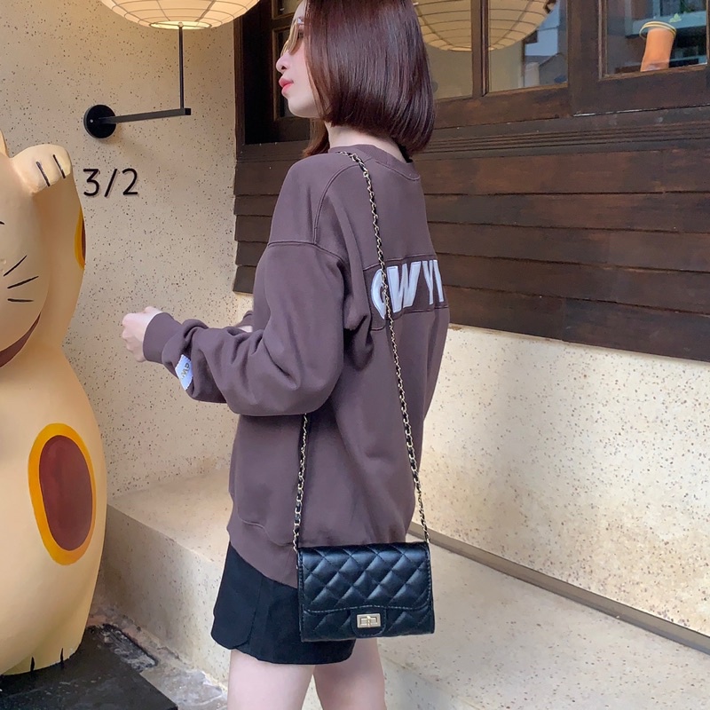 Túi đeo chéo nữ ô trám thời trang khoá xoay Trendy Bibi