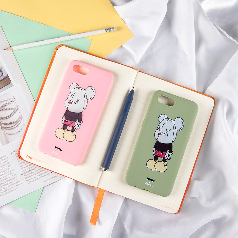 Ốp lưng Oppo A1K/ Realme C2 chuột Mickey Kaws silicone dẻo (Tặng kèm dây đeo điện thoại)