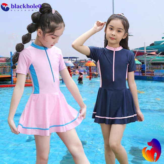 Bộ Đồ Bơi Một Mảnh Tay Ngắn Xinh Xắn Cho Bé Gái Từ 3-11 Tuổi