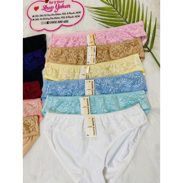 ♥️ SHOP UY TÍN ♥️  Quần Lót Thun Lạnh Phối Ren Hàng Việt Nam