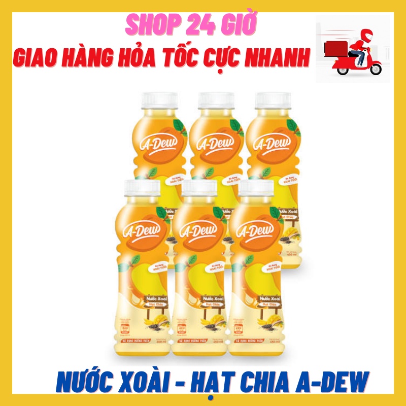 Nước Xoài -Hạt Chia A-DEW 1 Lốc