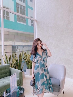 đầm suông hoạ tiết