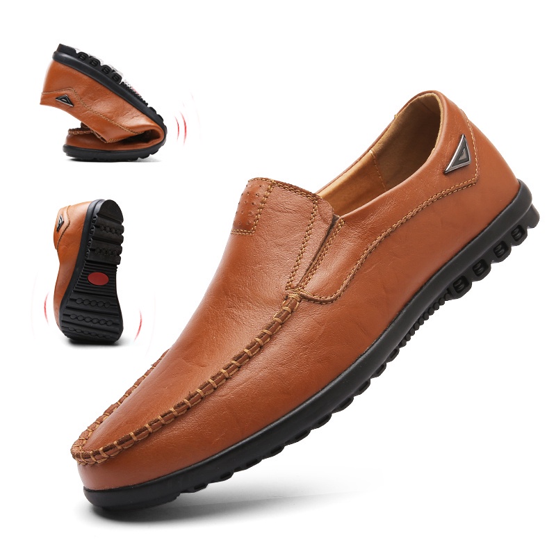 Giày lười JINTOHO da bò cho nam size 35-47