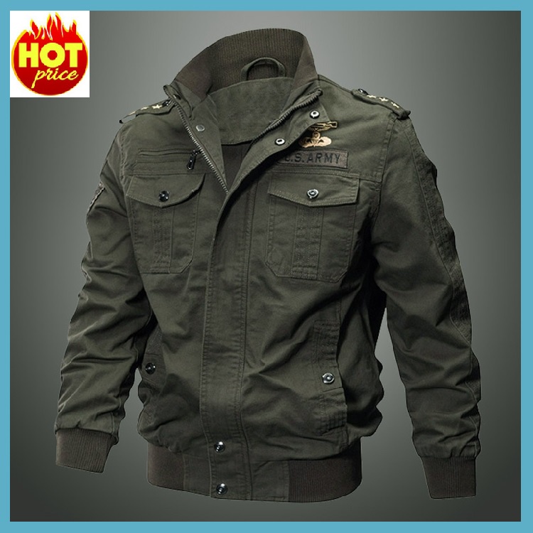 Áo khoác lính US.ARMY - áo lính nam cao cấp chất liệu kaki bền đẹp mẫu mới nhất năm nay, có kèm ảnh thật