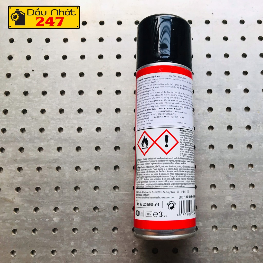 Chai xịt tẩy nhựa đường và băng keo Sonax Tar Remover 300ml