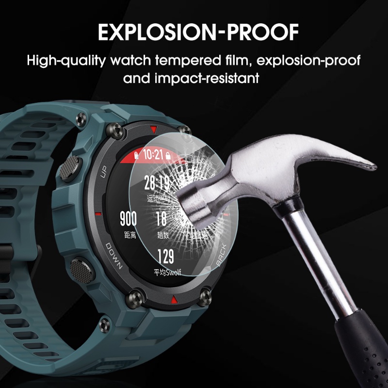 Kính Cường Lực HD Trong Suốt Bảo Vệ Toàn Màn Hình Chống Dầu Chống Nước Cho Amazfit T-Rex / Amazfit T-Rex Pro