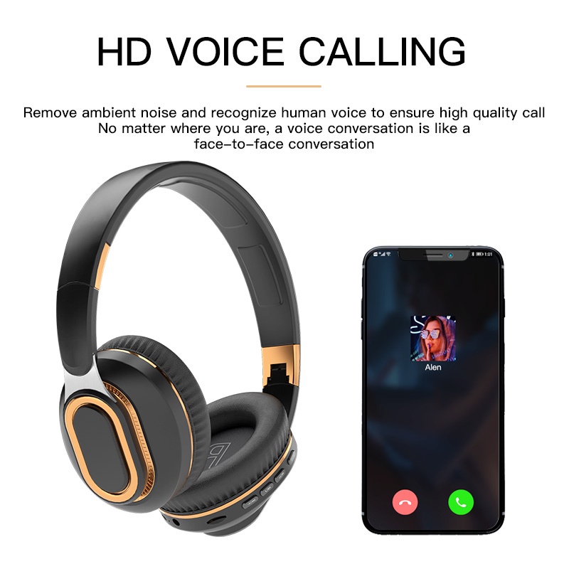 Tai Nghe Bluetooth Không Dây H7 Phong Cách Mới Có Thể Gấp Gọn Kèm Mic Loại c