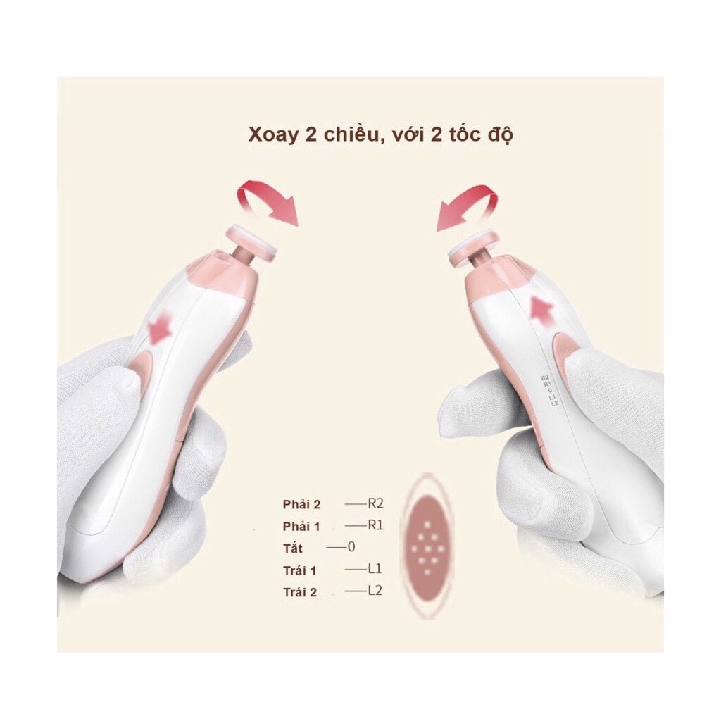 Máy cắt móng tay điện đa năng không làm tổn thương bé dễ dàng sử dụng