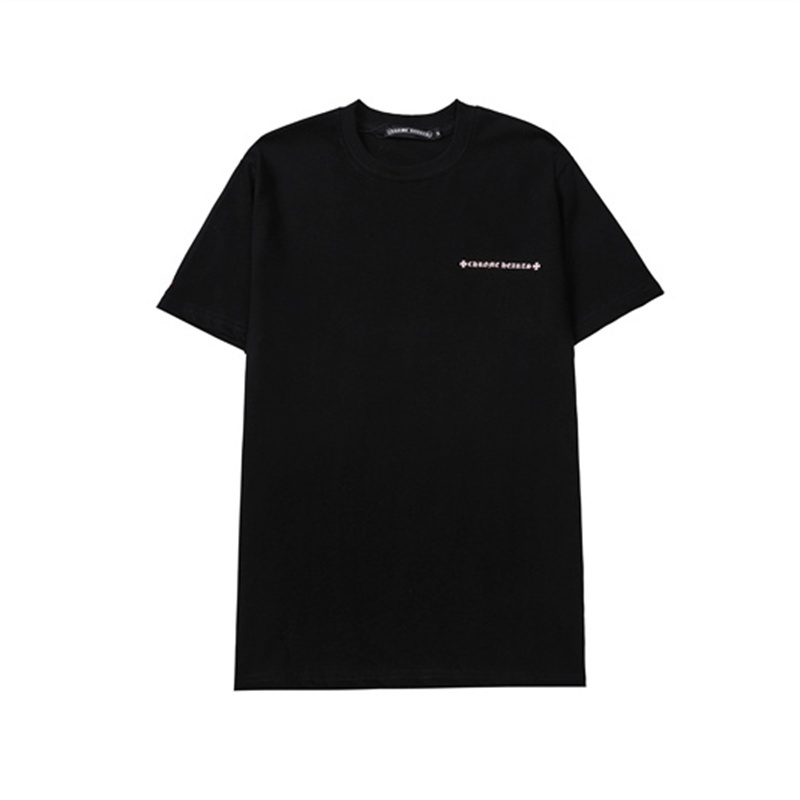 Áo Thun Cotton Lkjlli Dáng Rộng Tay Ngắn Thêu logo Chữ CH cherry / Bột Chrome Hearts 2023 Mới Dễ Phối Đồ Cho Cặp Đôi