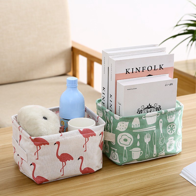 Túi vải đựng đồ dụng cụ trang điểm sắp xếp vật dụng để bàn