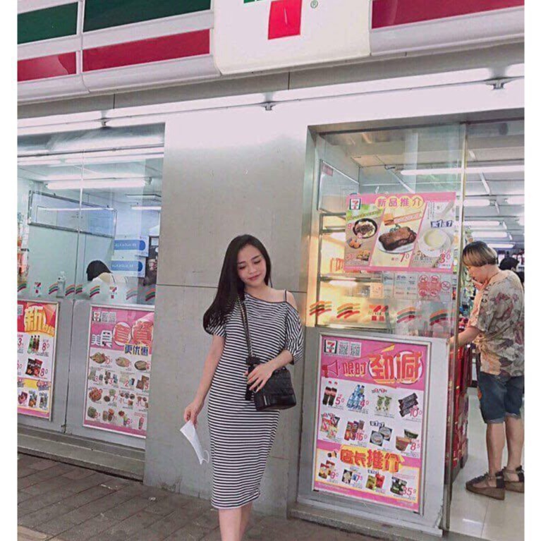 [ xả kho ] HS Váy thụng lệch vai