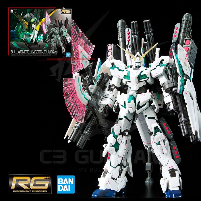 MÔ HÌNH GUNDAM RG 30 1/144 UNICORN FULL ARMOR BANDAI GUNDAM UC