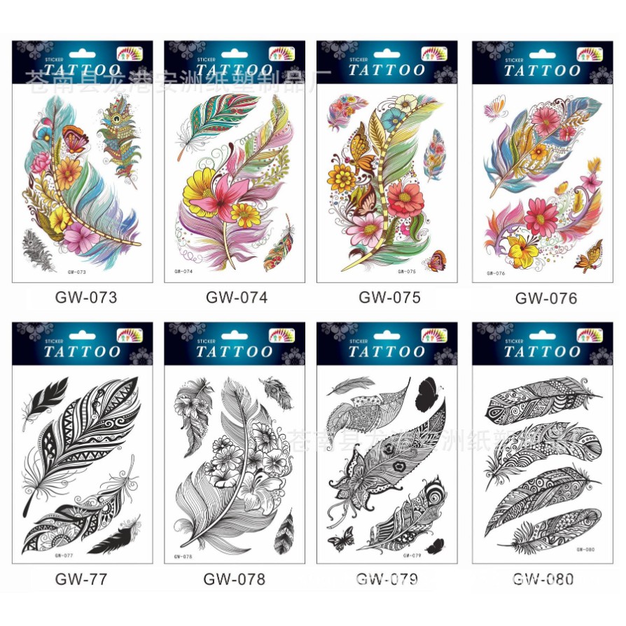 Set hình xăm nước Tattoo nhiều mẫu siêu đẹp 12.3x22.8 cm