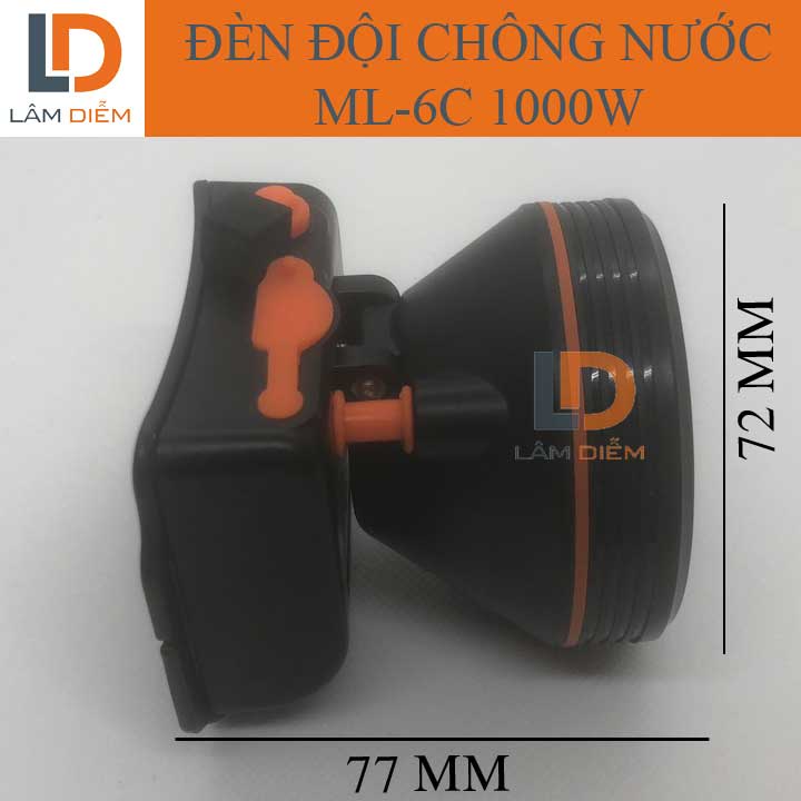 ĐÈN ĐỘI PIN SẠC CHỐNG NƯỚC SIÊU SÁNG ML-6C