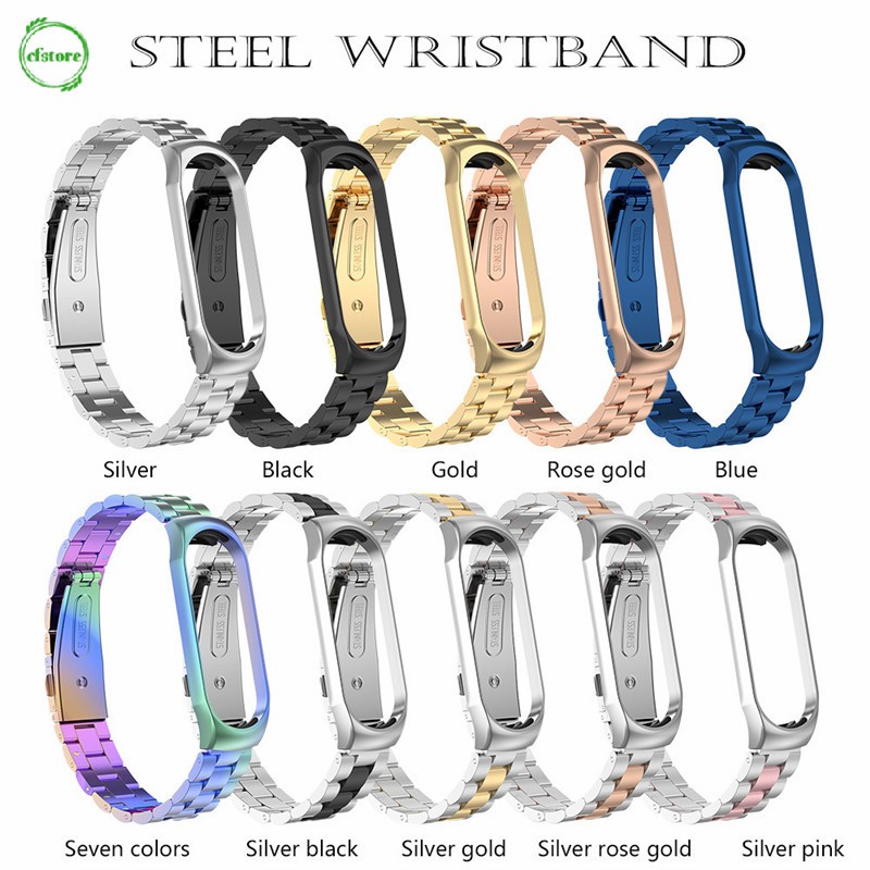 Dây kim loại 10 màu thay thế cho Xiaomi Mi Band 3/4