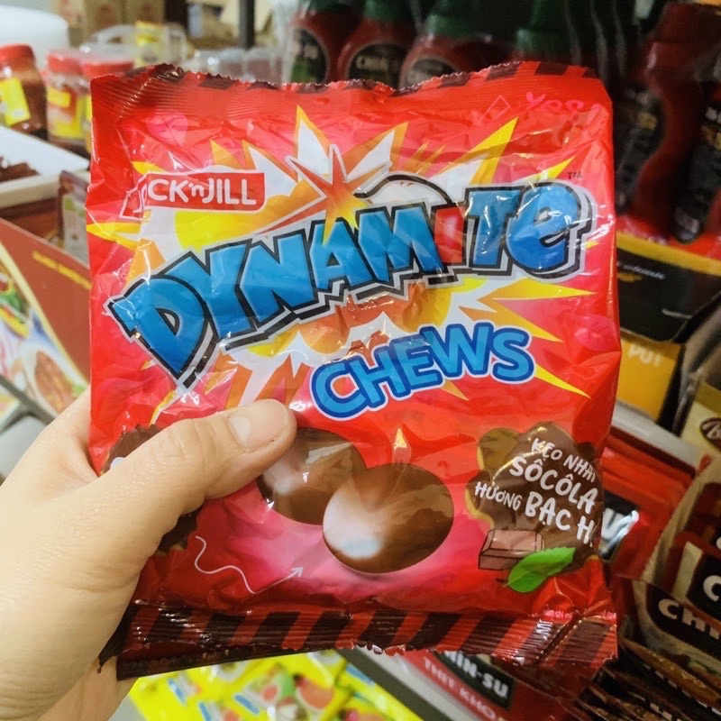 Kẹo Socola 3 Viên Dynamite Chews Hương Bạc Hà/Dâu Cam.