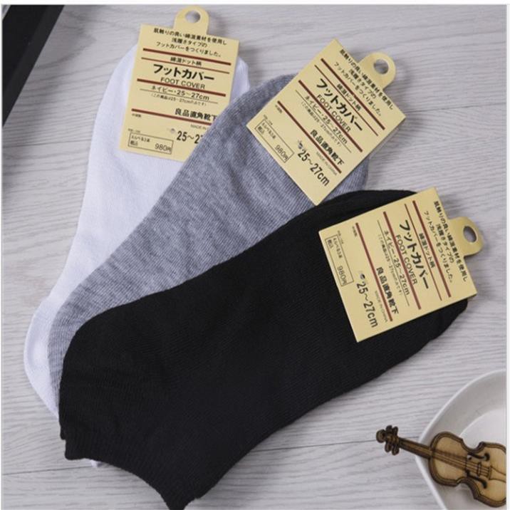 Tất nam cổ ngắn SOLANO vớ nam cao cấp Nhật cotton co giãn đi giày da, thể thao chạy bộ, gym FAS-001349
