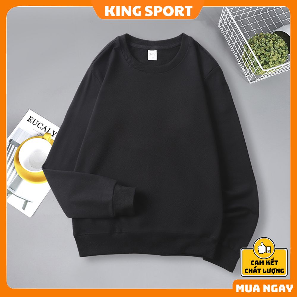 Áo nỉ nữ nam form rộng sweater form rộng chính hãng KING SPORT Áo nỉ nữ dài tay mùa đông phong cách hàn quốc