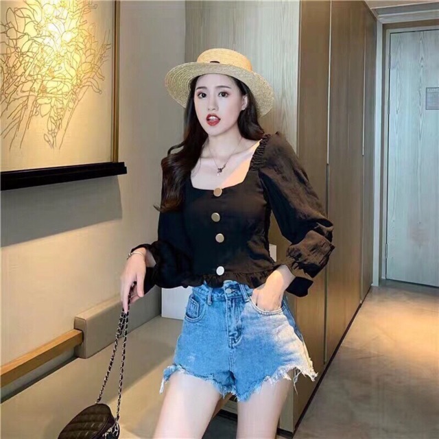 Áo nhăn bồng tay hàng đẹp Quảng Châu