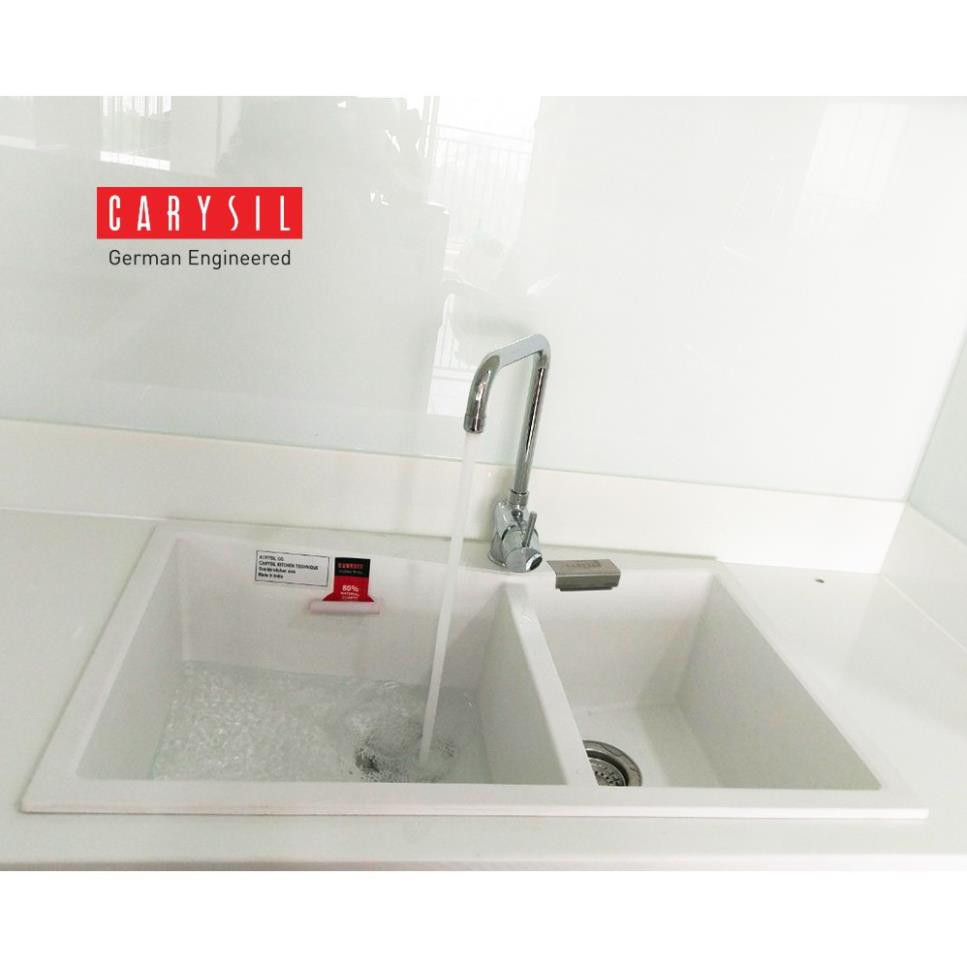 Chậu Rửa Chén carysil Bằng Đá Granite LMC5-02 - Màu Trắng - 800x500mm