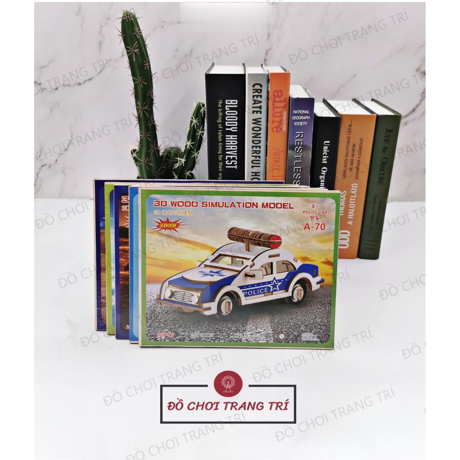 Đồ chơi lắp ráp gỗ 3D - Mô hình XE - Trang trí tiểu cảnh