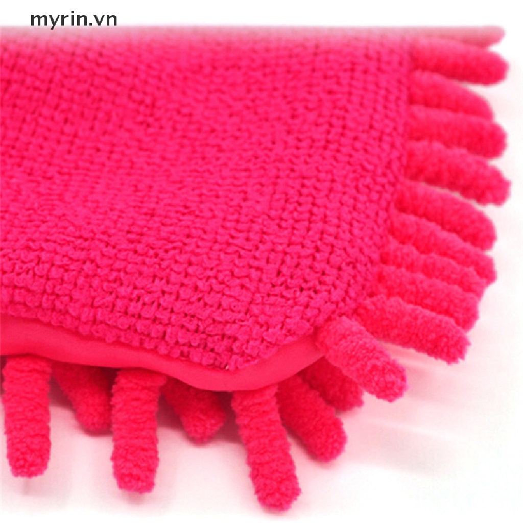 Găng Tay Lưới Mềm Mại Vệ Sinh Xe Hơi Chống Trầy 2 Trong 1 Tiện Dụng